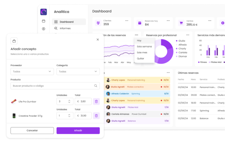 app centros deportivos chat 5